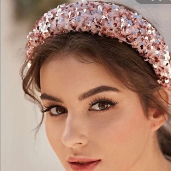 Handmade Accessories - ‼️HP‼️🆕 BOUTIQUE • pink/gold sequined headband